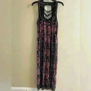 Free people dress maxi boho sleeveless beach double‎ slit elastic waist. …